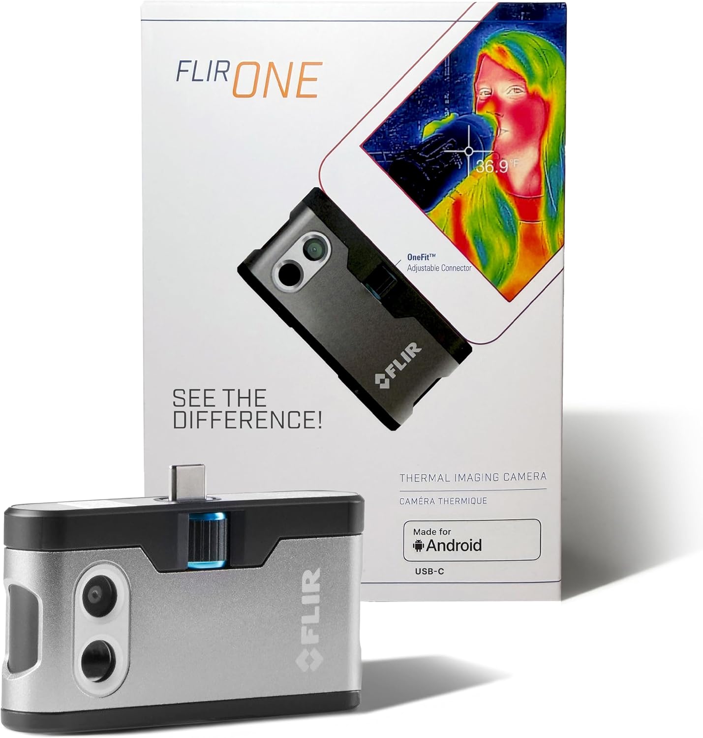 Flir One - Thermal Imaging Camera for Android Smartphones (USB-C), 240x180 Super Resolution (80x60 Native IR)