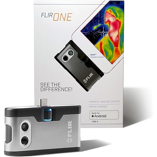 Flir One - Thermal Imaging Camera for Android Smartphones (USB-C), 240x180 Super Resolution (80x60 Native IR)
