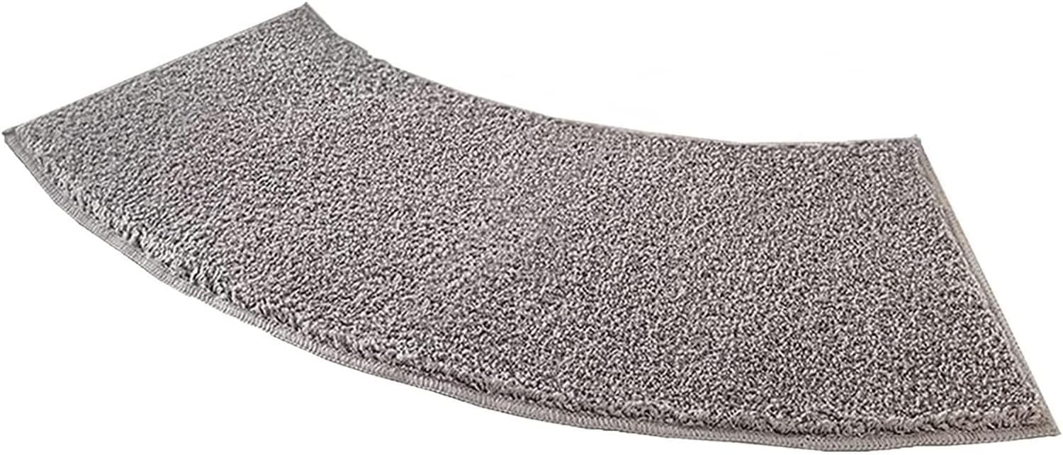 Amazon.com: Funvalley Surperfect Grey Shag Curved Bath Rug,40''x19 ...