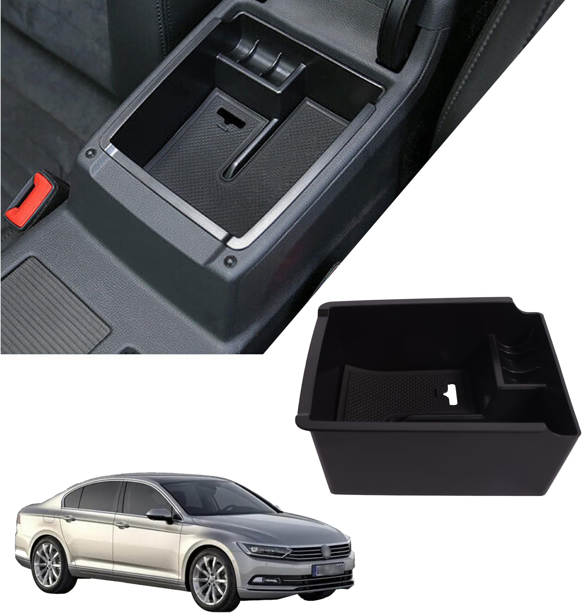 Storage Box Organiser Holder Centre Console Armrest for Magotan B8 Passat Variant B8 2016-2023 / Arteon 2 2018-2023