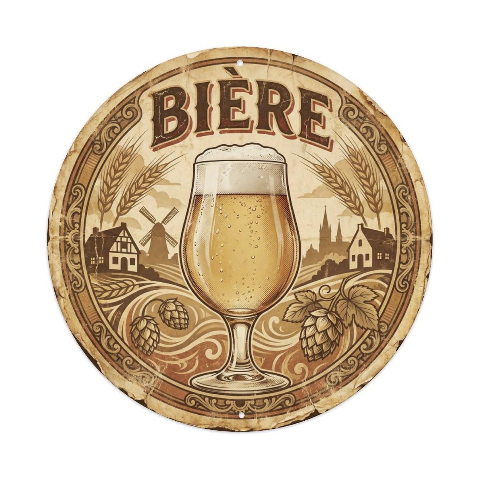Belgian Craft Beer Lager Mug Pub Brewery Classic Cafe Metal Tin Sign