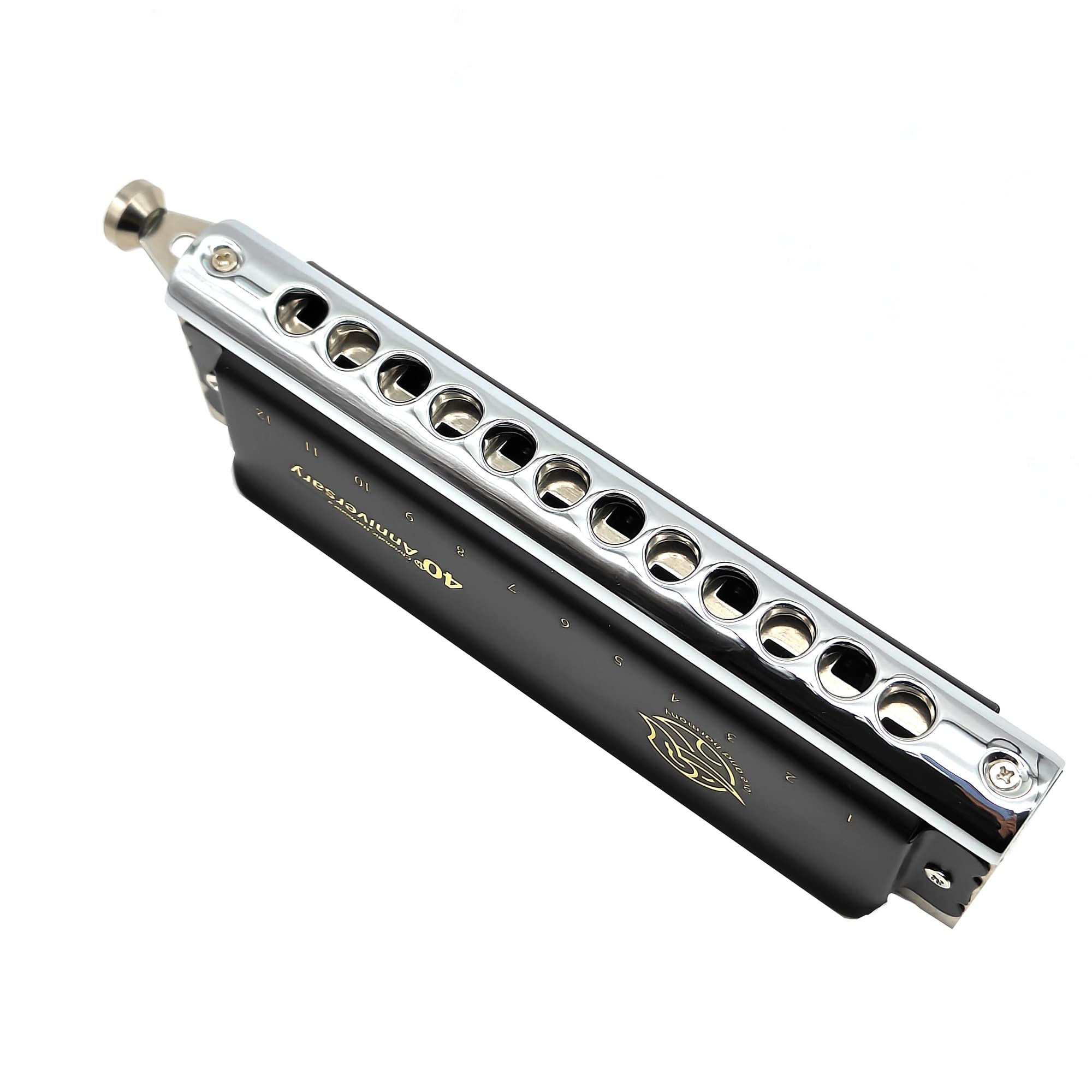 SWAN Harmonijka chromatyczna z 40 rocznicami, 12 otworów, 48 tonów, usta, organy Dreamer, Harmonijka C dla profesjonalnych początkujących ćwiczących instrumenty muzyczne