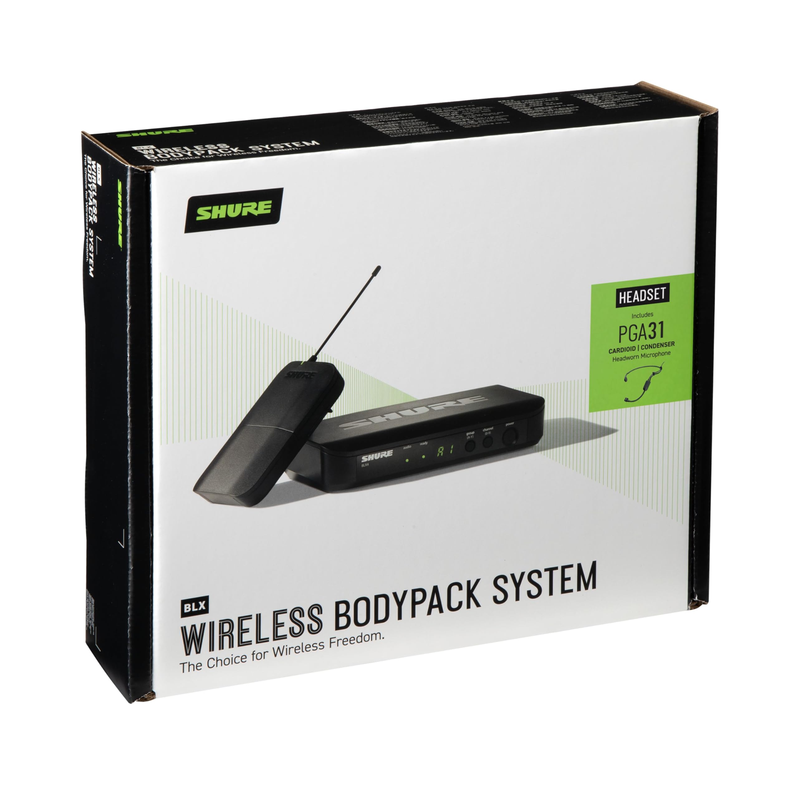 Shure BLX14/P31 91m RadioFrequency (RF) sistema di ascolto
