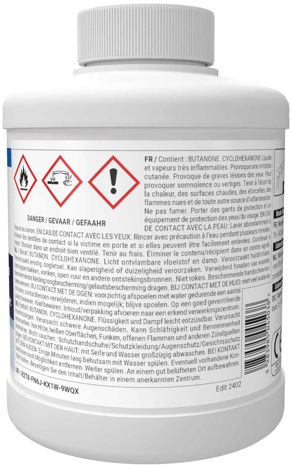 Gebsoblue - Pegamento de PVC especial para piscina jaccuzzi irrigación 500 ml para montar tuberías y accesorios de PVC