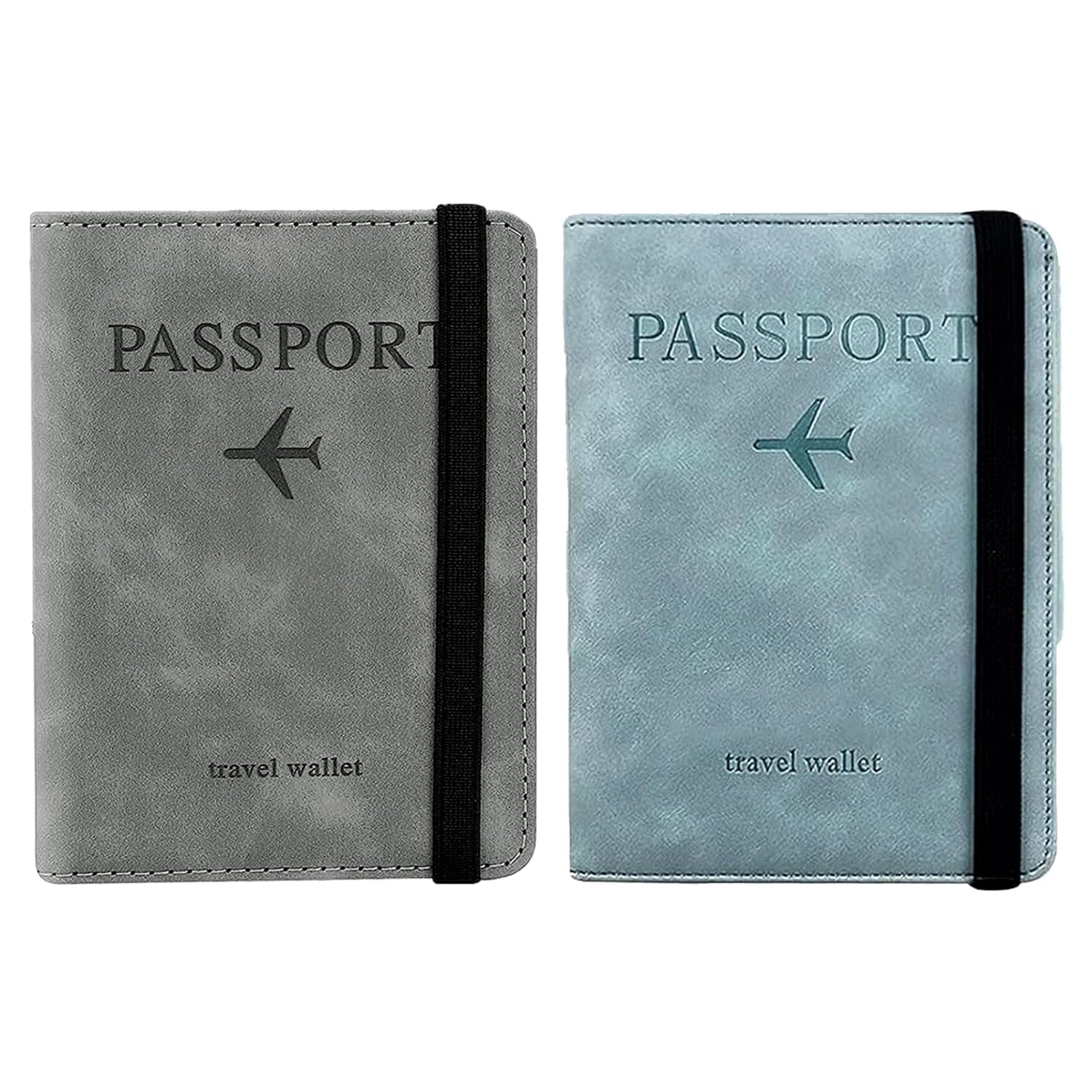 prutha Passport Holder Cover Travel Wallet Organiser, Passport Case with RFID Blocking, PU Leather Travel Document Holder for Men & Women Travel Accessories (Multicolor) (Pack of 2)-picture-59