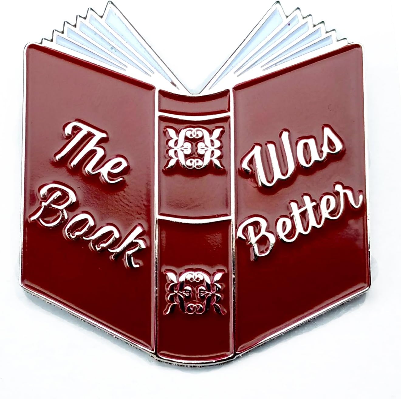 Book enamel pin - the book was better lapel pin - hat pin - enamel pins - lapel pins