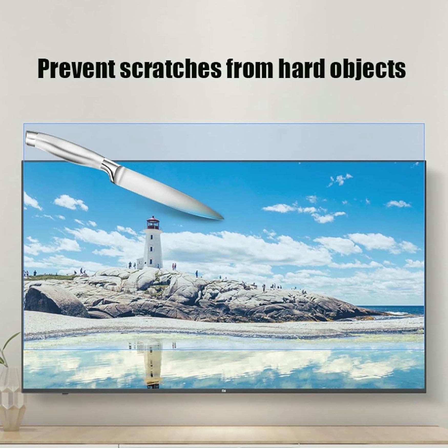 Folia filtrująca ochronna na ekran TV, Przezroczysta osłona ekranu telewizora do monitora LED LCD Smart TV o przekątnej 32–75 cali(55 Inches 1211x682mm)