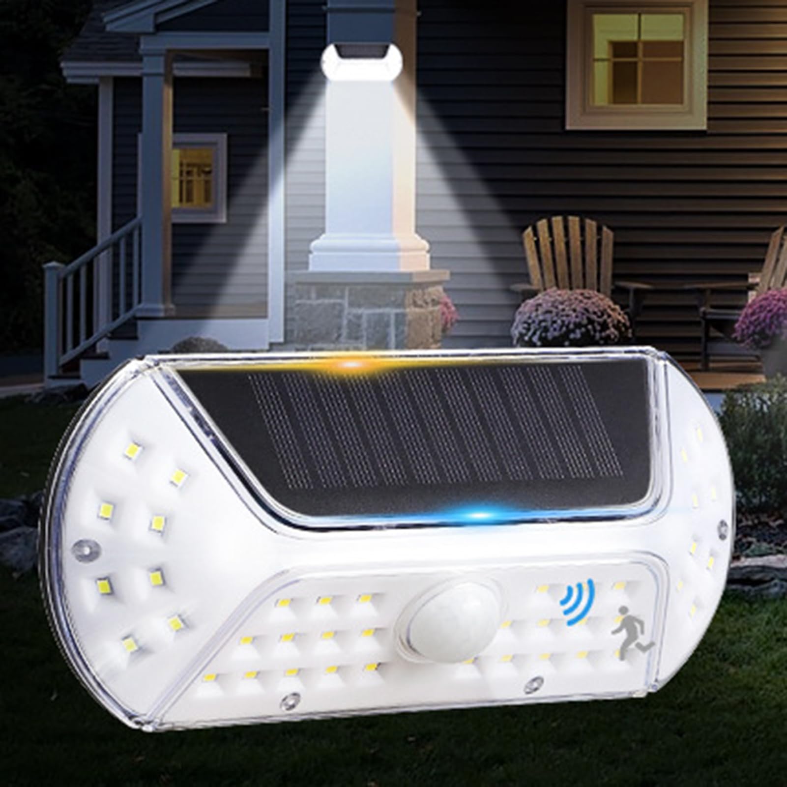 Wodoodporne solarne światła zewnętrzne, energooszczędna lampa ścieżkowa, trwała latarnia, ogród, , patio, krajobraz, podwórko, dekoracja, oprawy oświetleniowe dla bezpieczeństwa w nocy, 19 x
