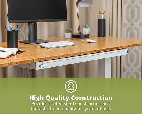 Miniatura 10 de Uprite Ergo Cajón de lápiz y lápiz de ajuste largo para debajo del escritorio, organizador delgado para escritorios de altura ajustable (negro, 33 x