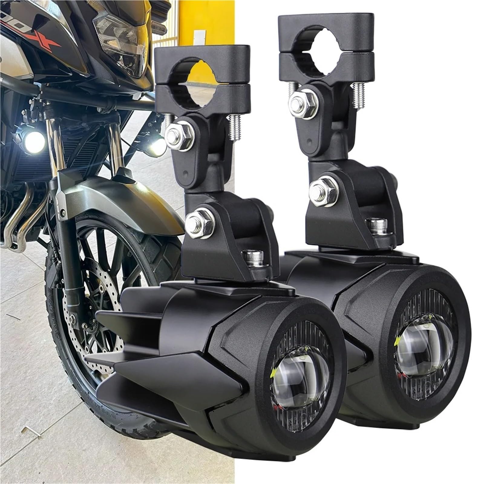 Moto Fari Stradali Spot Light Beam Per CB500X CB500F R1200GS F800GS F700GS F650 K1600 Fendinebbia Per Moto, Luce Ausiliaria A LED Da 40 W 6000 K