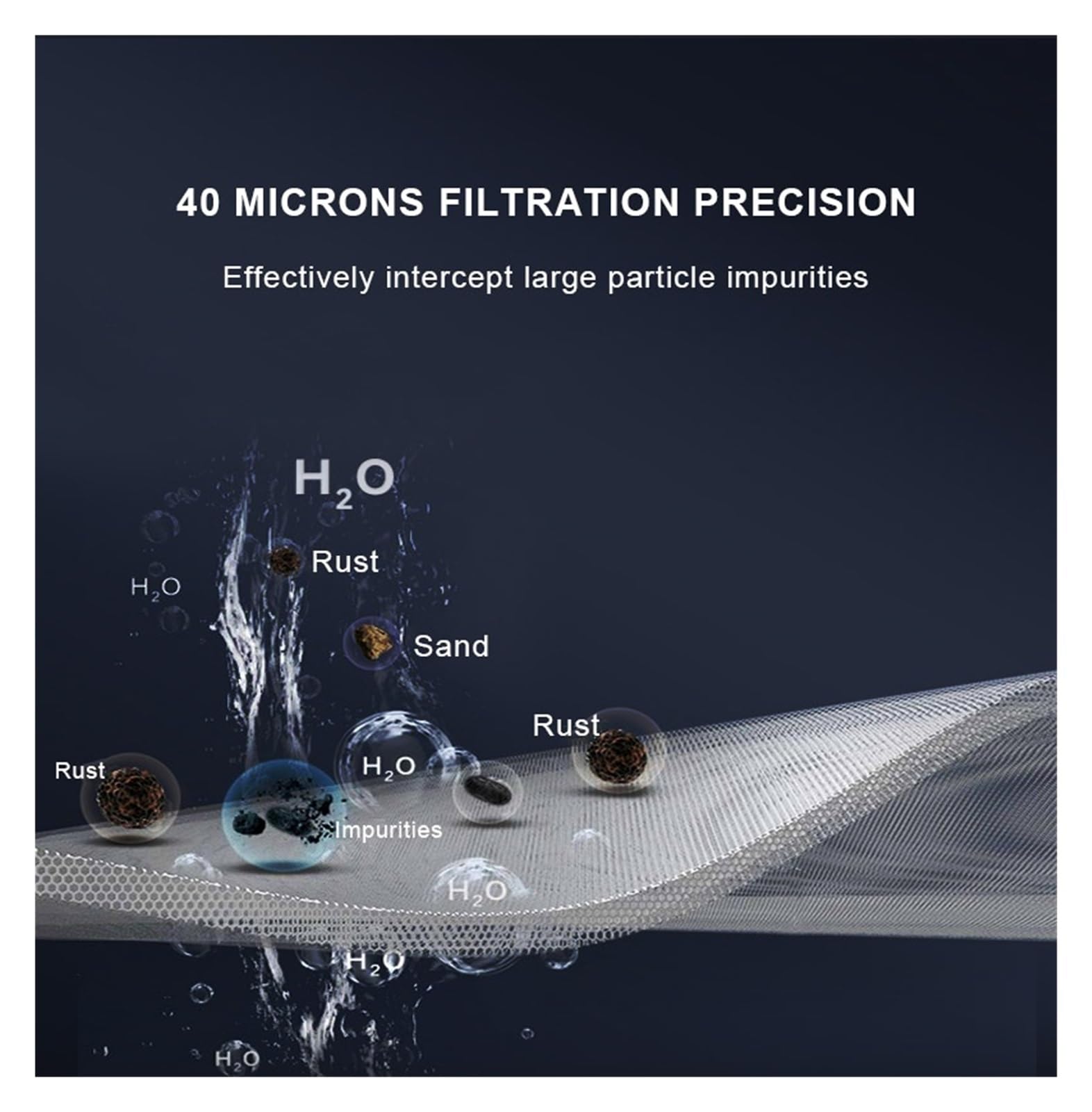 Filtre Osmose Inverse, Wholehouse Pré filtre à eau, coque SUS304 filtrant la rouille des sédiments for protéger l'eau domestique 8000L/H, assez for le café
