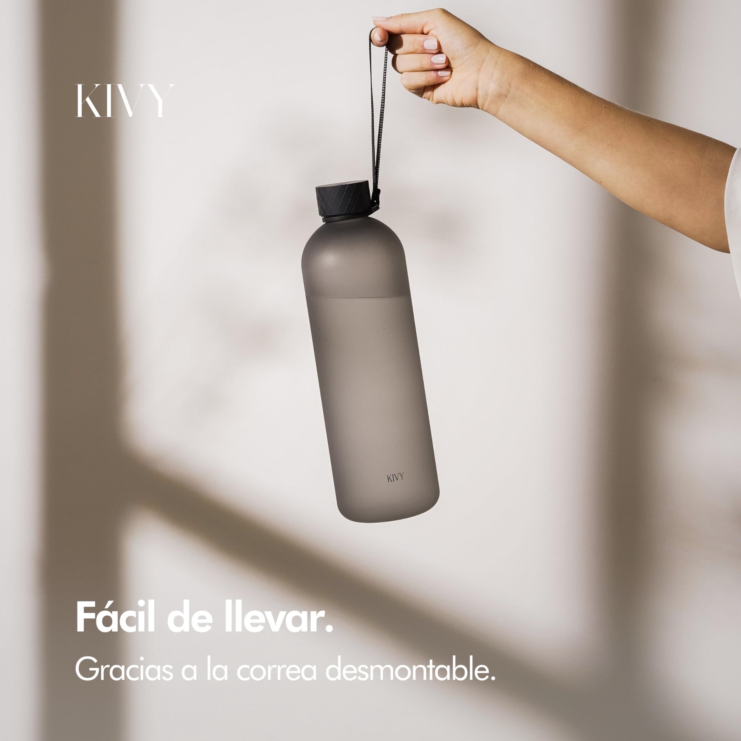 KIVY Botella de Agua Tritan 1,5 L - Estanca & Apto para Lavavajillas - Para Deporte, Gimnasio, Escuela y Oficina - Botella Deporte - Garrafa de Agua para Gym - Botellas Agua 1,5 L -Sin BPA