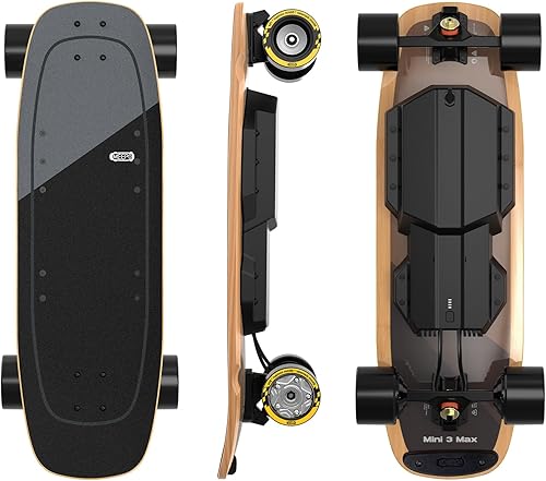 Vista 18 de MEEPO Mini5 MINI3 Max - Patineta eléctrica con control remoto, velocidad máxima de hasta 29 MPH, rango de 11 millas, carga máxima de 330 libras