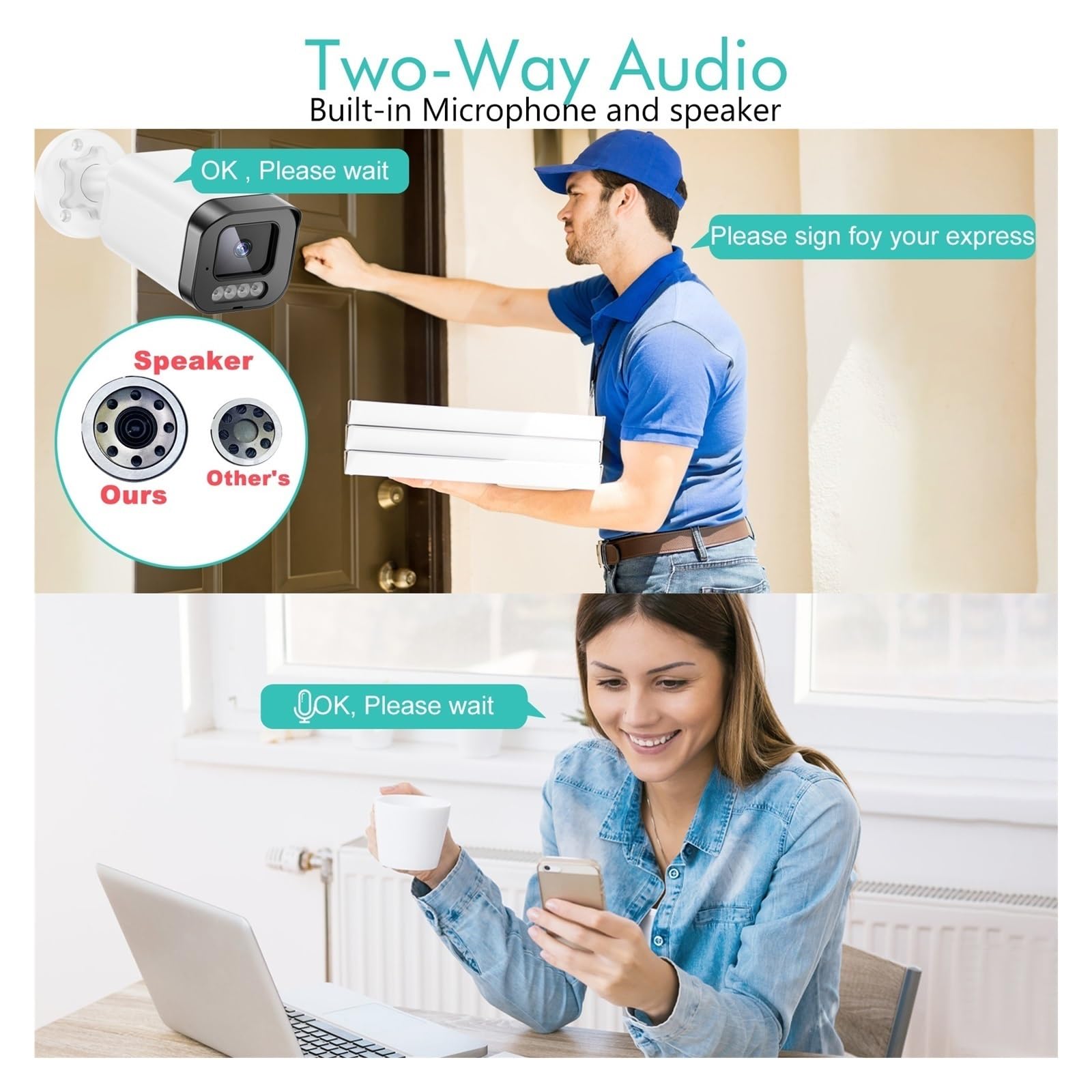 Zestaw Do Monitoringu Wideo 4K Ultra HD 8MP Z Detekcją Twarzy POE NVR, Zewnętrzny, Dwukierunkowy Dźwięk, 4MP CCTV, Domowy System Wykrywanie Ruchu(None,16pcs 8MP Cameras)
