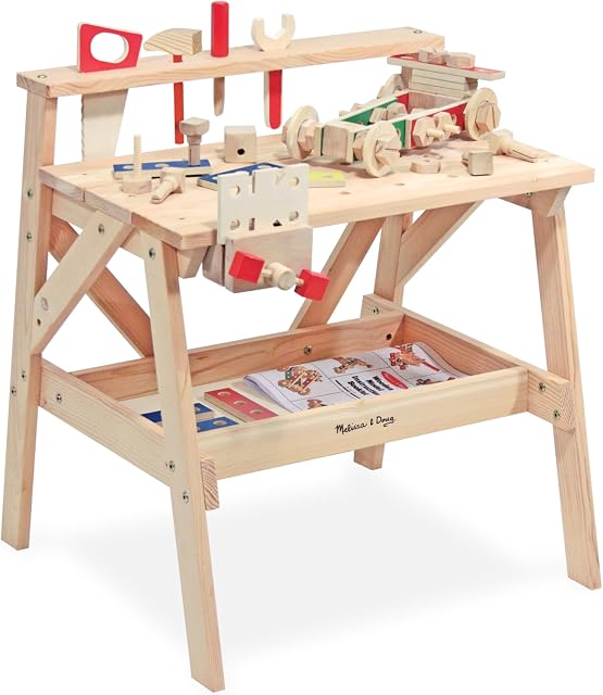 Melissa & Doug Solid Wood Project Workbench Play Building Set
