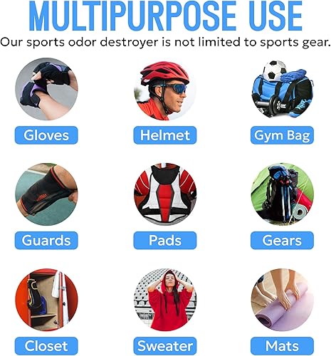Miniatura 3 de Espray destruidor de olores deportivos (1 botella de 16.9 onzas líquidas), eliminador de olores y desodorante en aerosol, neutralizador y