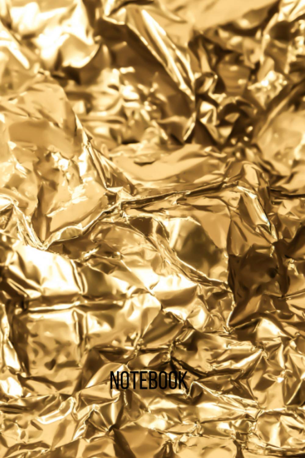 gold Notebook: blank lined composition journal | gold notebook | 100 pages