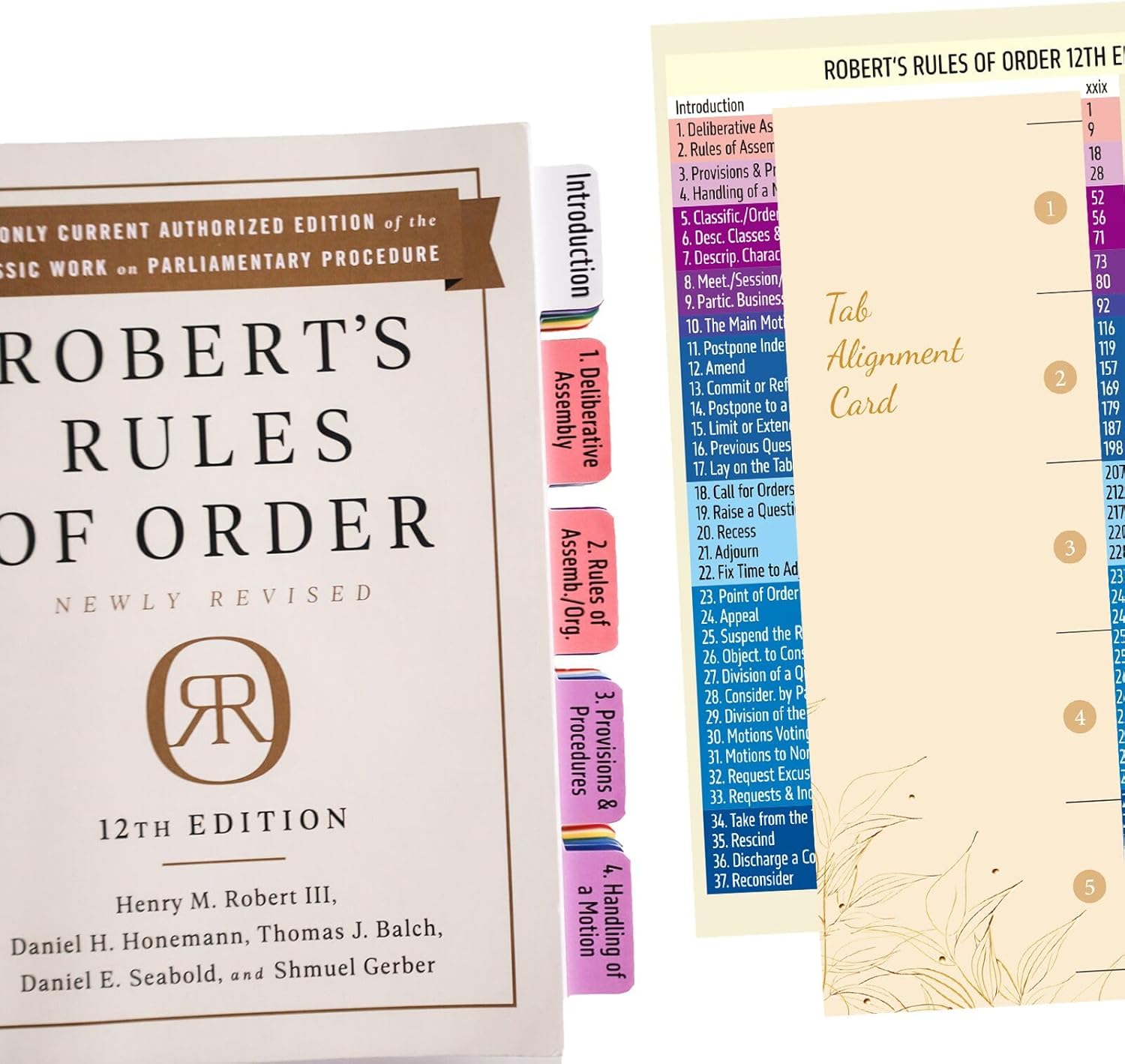 Index Tabs for Robert's Rules of Order 12th Edition, Laminated and ...