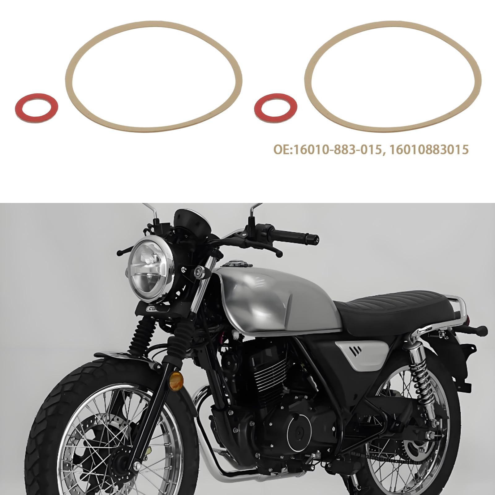 Junta de Cuenco de Carburador de 8 Piezas OE 16010-883-015 16010883015 Compatible con Honda G150 G200 G300 G400 GC135 GC160 GC190 GCV135 GCV160 GCV190 GS160 GSV190 GV150 GV200 GV400