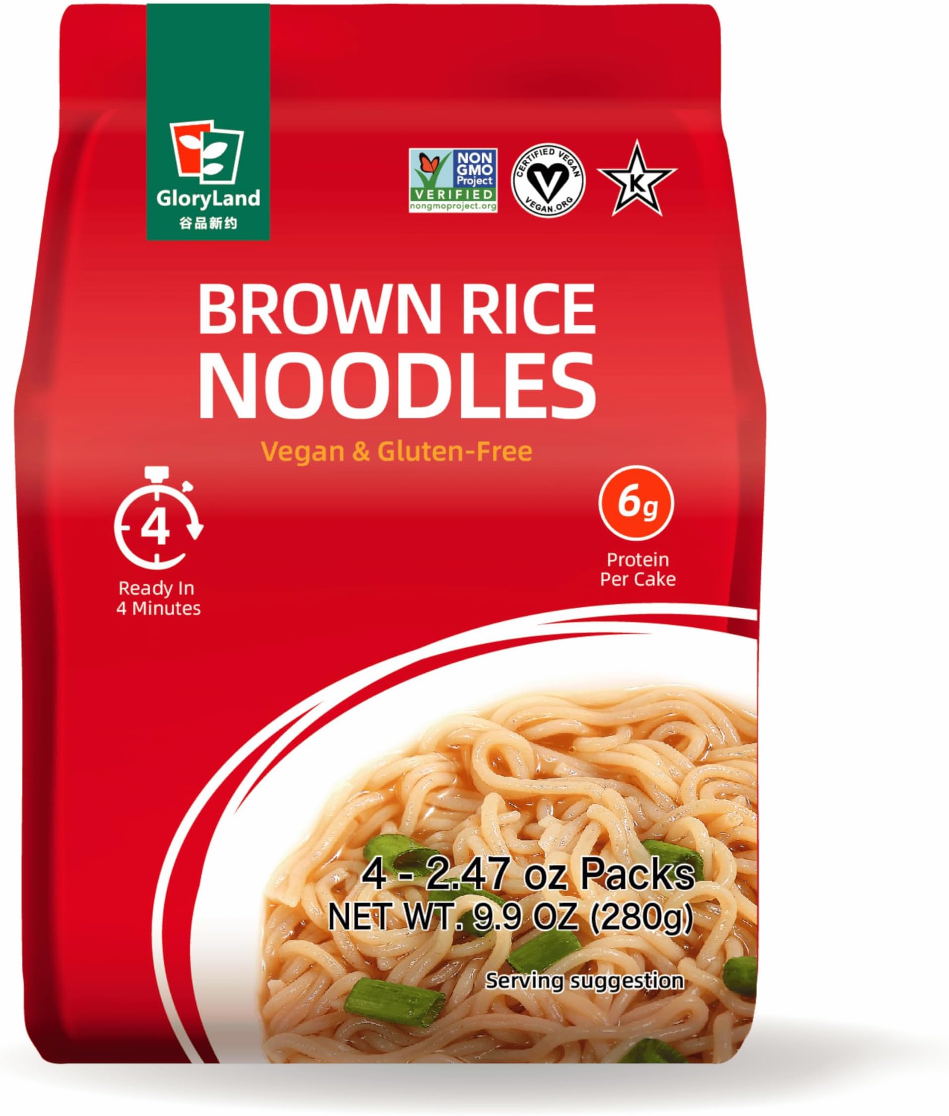 Amazon.com: Gloryland Brown Rice Noodles (10oz) - Pack of 6