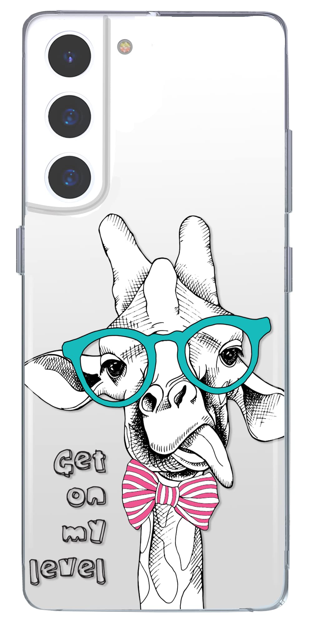 for Samsung Galaxy S22 Case, Funny Giraffe Design Cool Cartoon Animal Style Transparent Soft TPU Protective Clear Case Compatible for Samsung Galaxy S22 6.1 Inch (Cocky Giraffe)