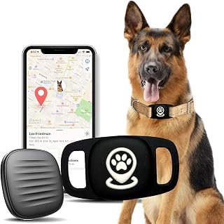 Pet Tracker for Dog Tracker Smart Pet Location Tracker with Holder, Smart Item Finder, MFi Certificated, Dog Tracking Device, No Monthly Fee, Black,Works with Find My (iOS Only)