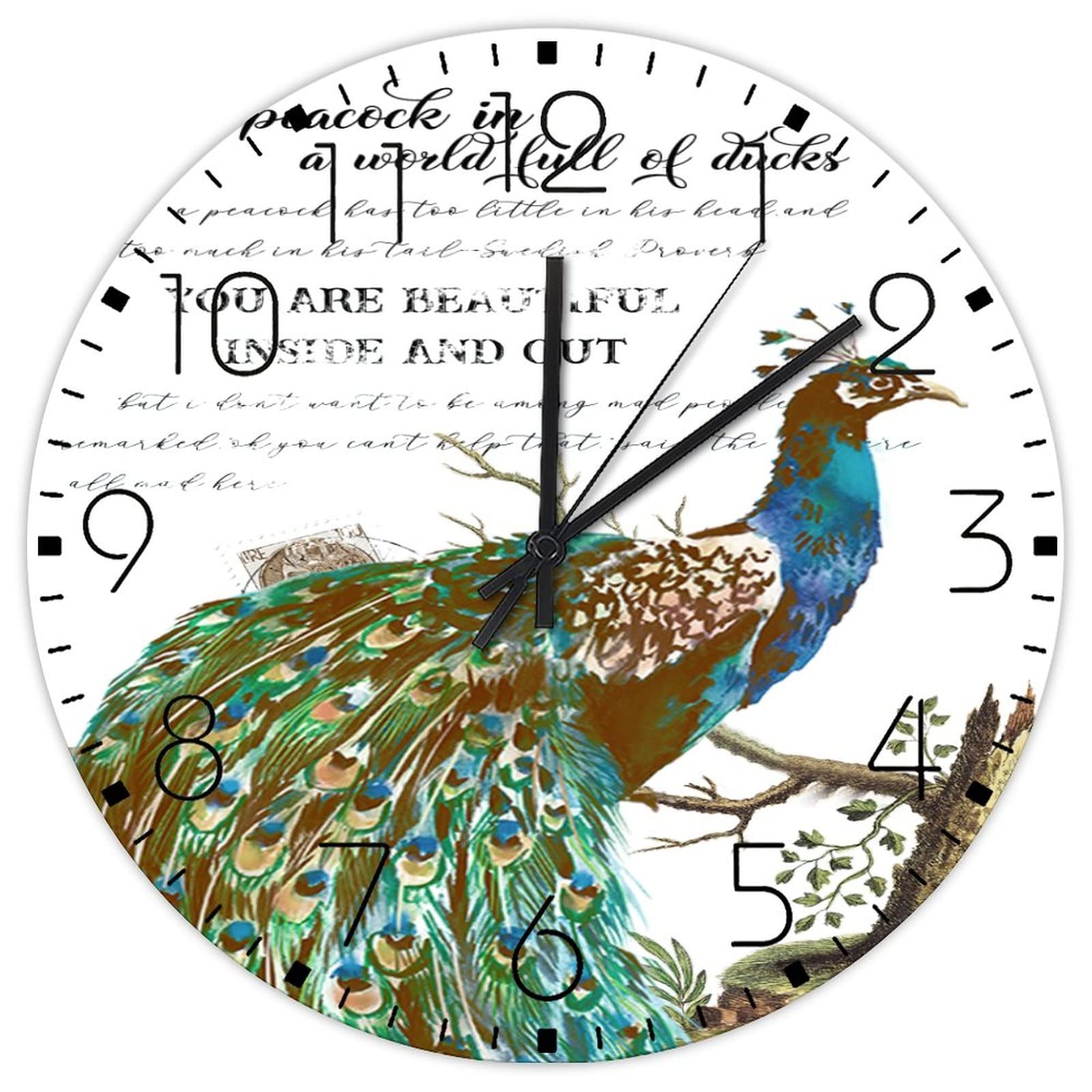 Décoration de salle de bain originale avec cette horloge murale en bois