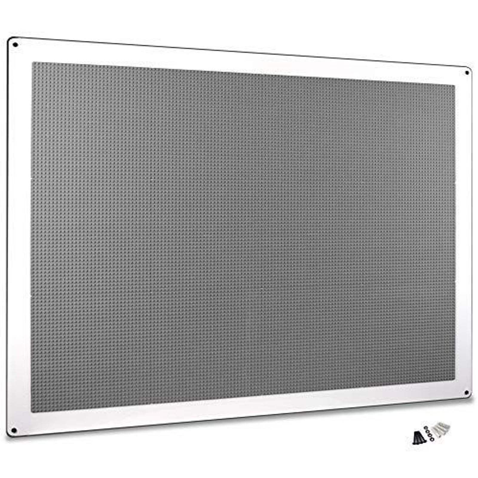 - Creative QT Sensory Wall Panel - 34 x 44 in, Gray - Building Brick Play Wall for Kids Activities & Toddler Play - Makerspace Furniture & Sensory Toy, Compatible with All Major Brick Brands