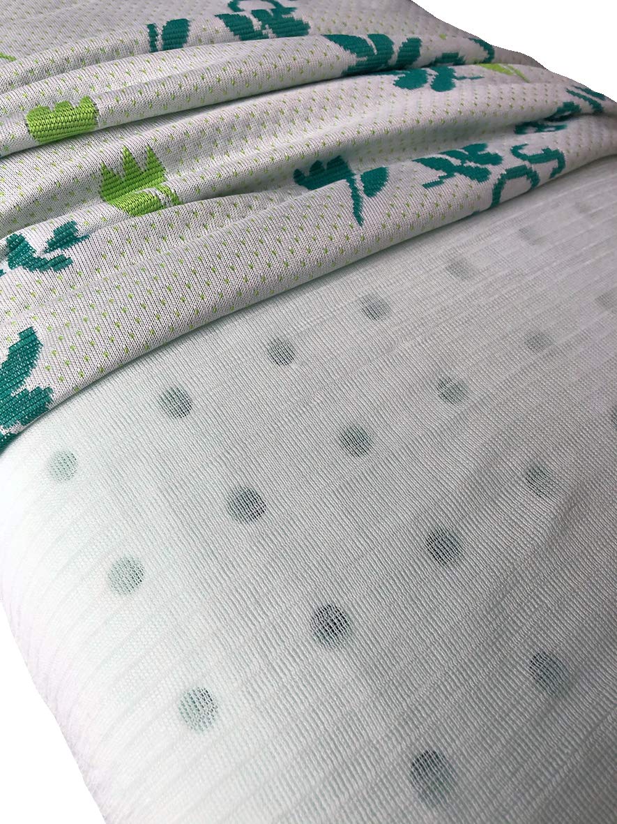 elalmacendelcolchon - Almohada viscoelástica con aceites Naturales y Aloe Vera, Modelo Nature, Viscosoja, Doble Funda, Funda Exterior 100% algodón, Blanca - 150 x 34 cm - Otras Medidas Disponibles
