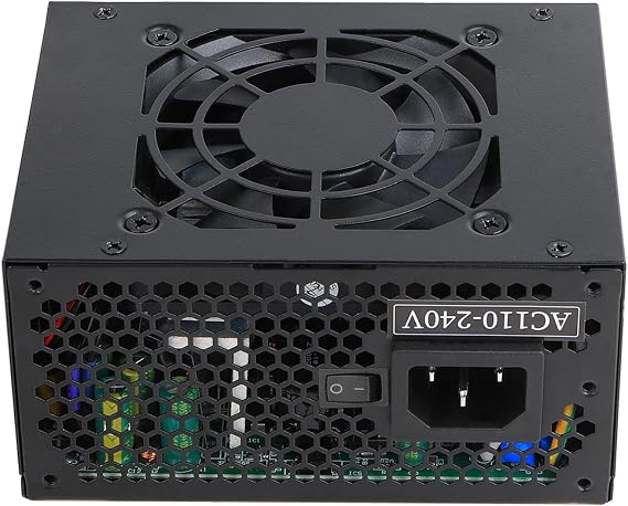 Micro ATX 500W Power Supply, ESGAMING SFX/Mini ITX Solution 500W PSU Full Range Active PFC 110-240V, Low Noise Fan for Desktop Gaming Server SFX Form Factor Computer