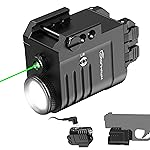 CRONHAWK Pistol Laser Light Combo 650 Lumen Rechargeable Tactical Green Laser Flashlight Combo Compatible with Picatinny 1913, Laser Class II