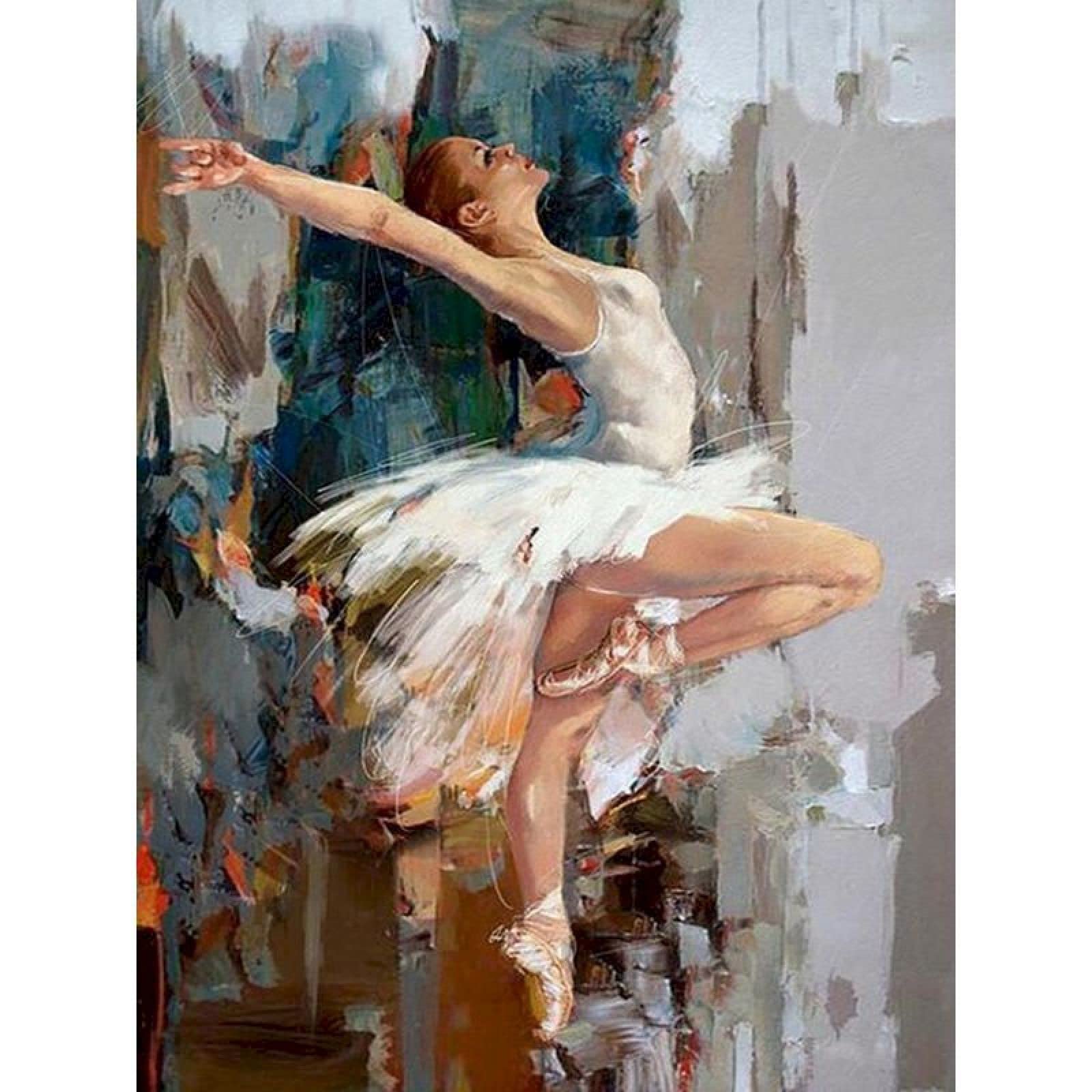 Amazon | 数字によるバレエ絵画キャンバスフィギュアカラーリング