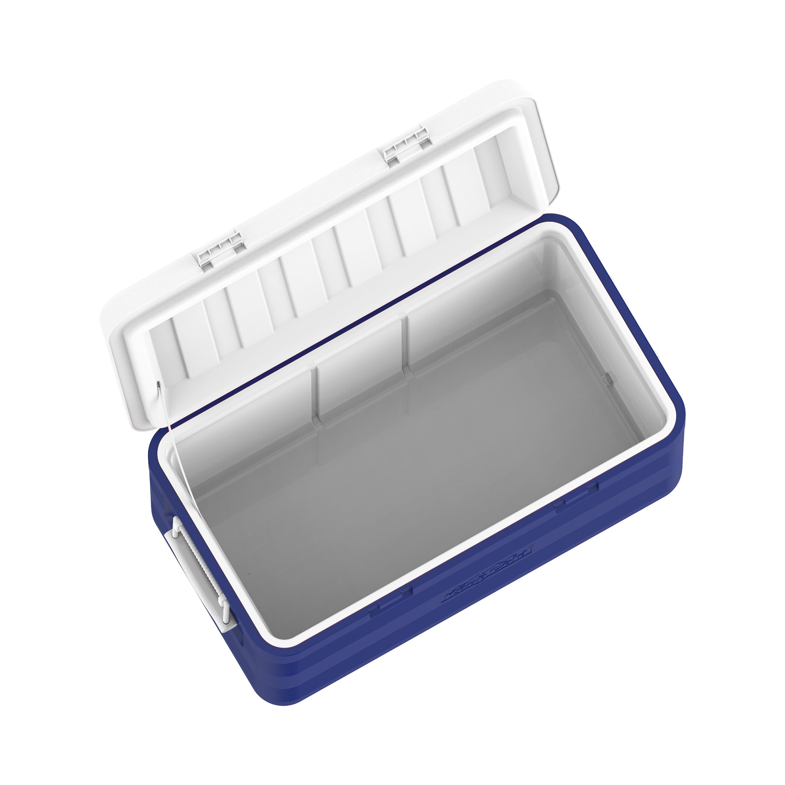 Duramax Deluxe Hochleistungs-Kühlbox 100L mit PU-Isolierung, Kühlbox mit ergonomischen Griffen, Blau