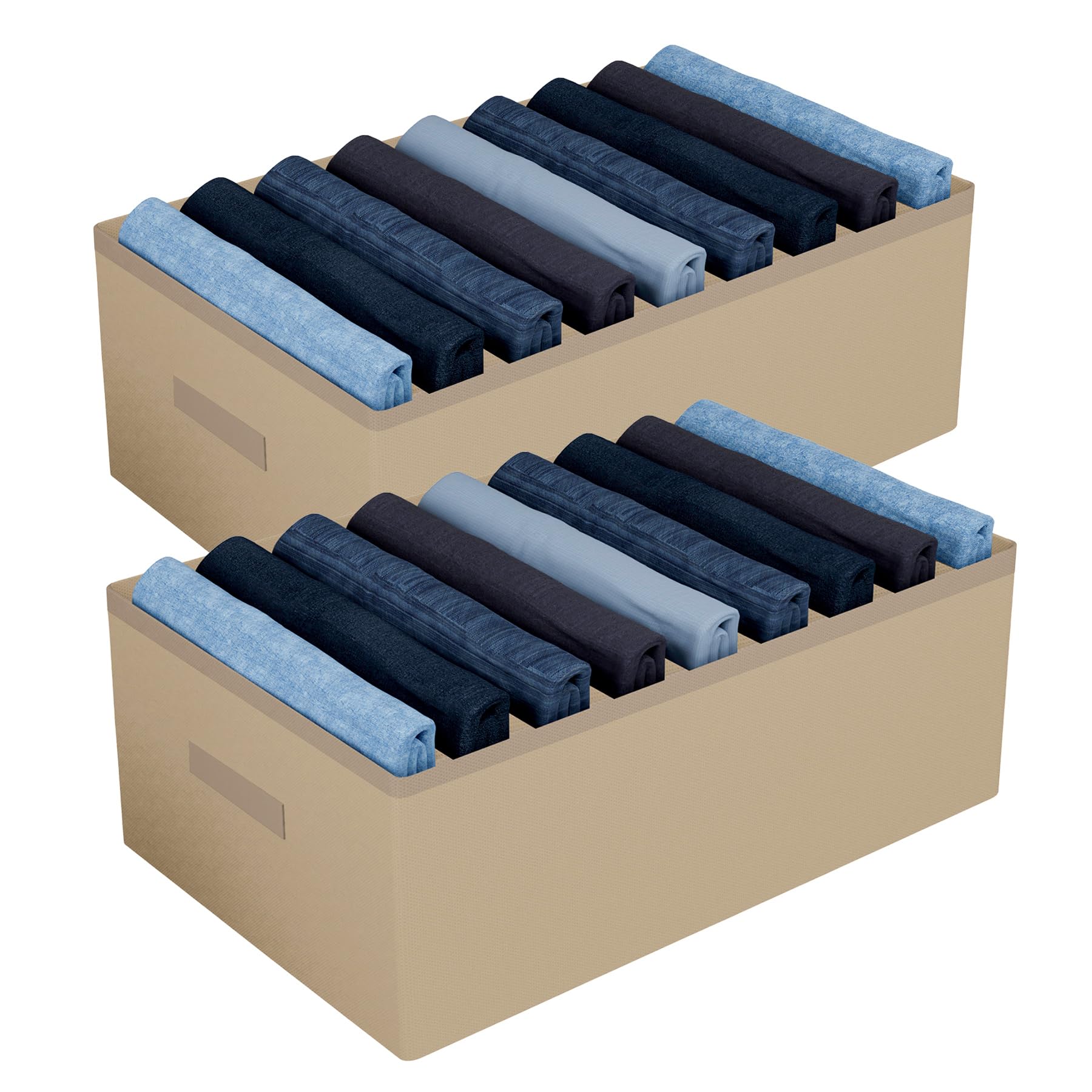 Kuber Industries Trouser Box | Wardrobe Organizer | Clothes Organizer | Storage Box for Pants-Shirt-Sweaters-Bra Panty-Socks | 9-Grid Closet Organizer | Plain | Large | Pack of 2 | Brown (B0CLGNXWV2) Amazon Price History, Amazon Price Tracker