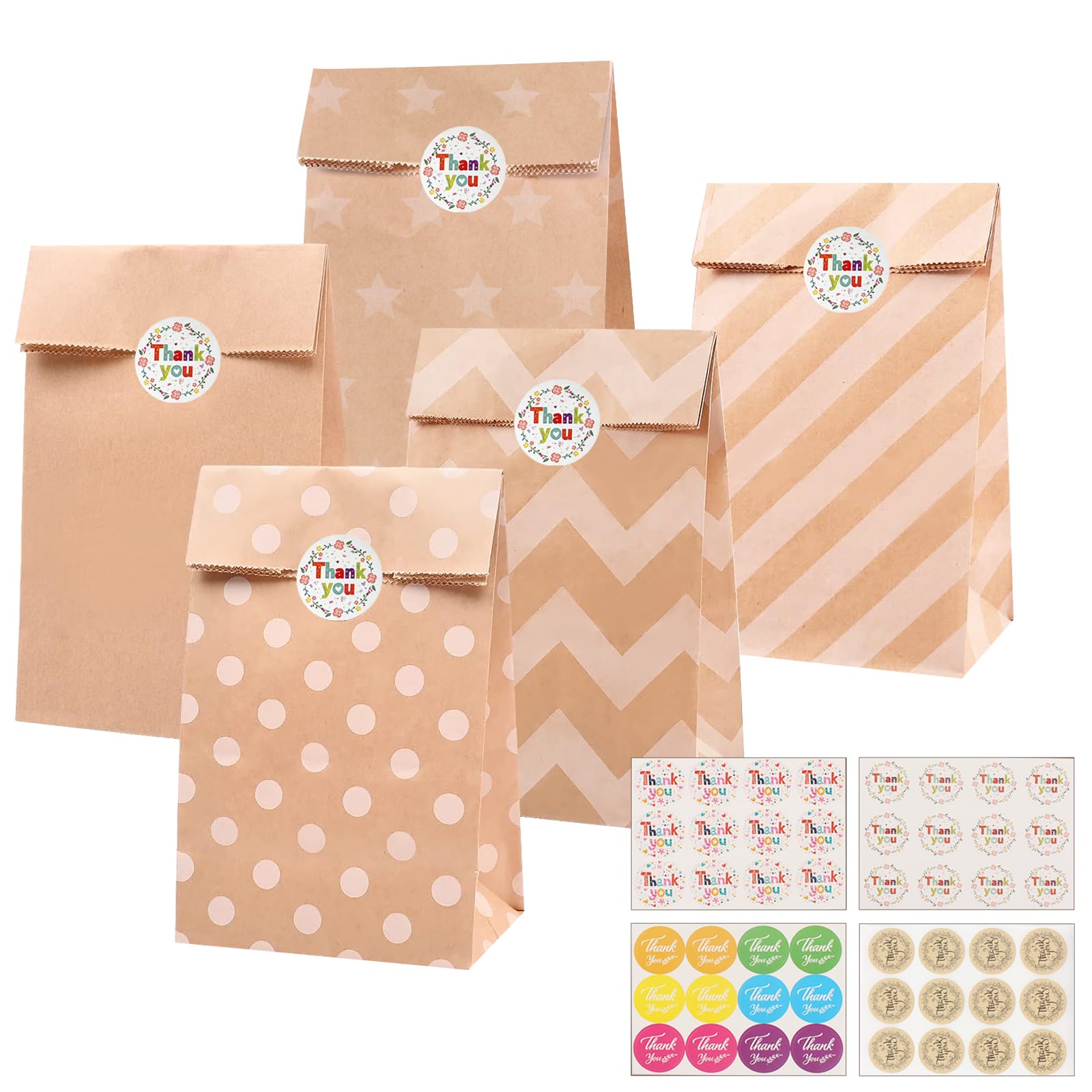 Colorful Kraft Paper Bag for Candy and Gifts