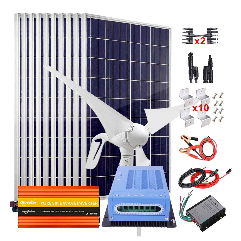 Buy 1400 Watts Wind Solar Powered System Hybrid System Kit 400W Wind