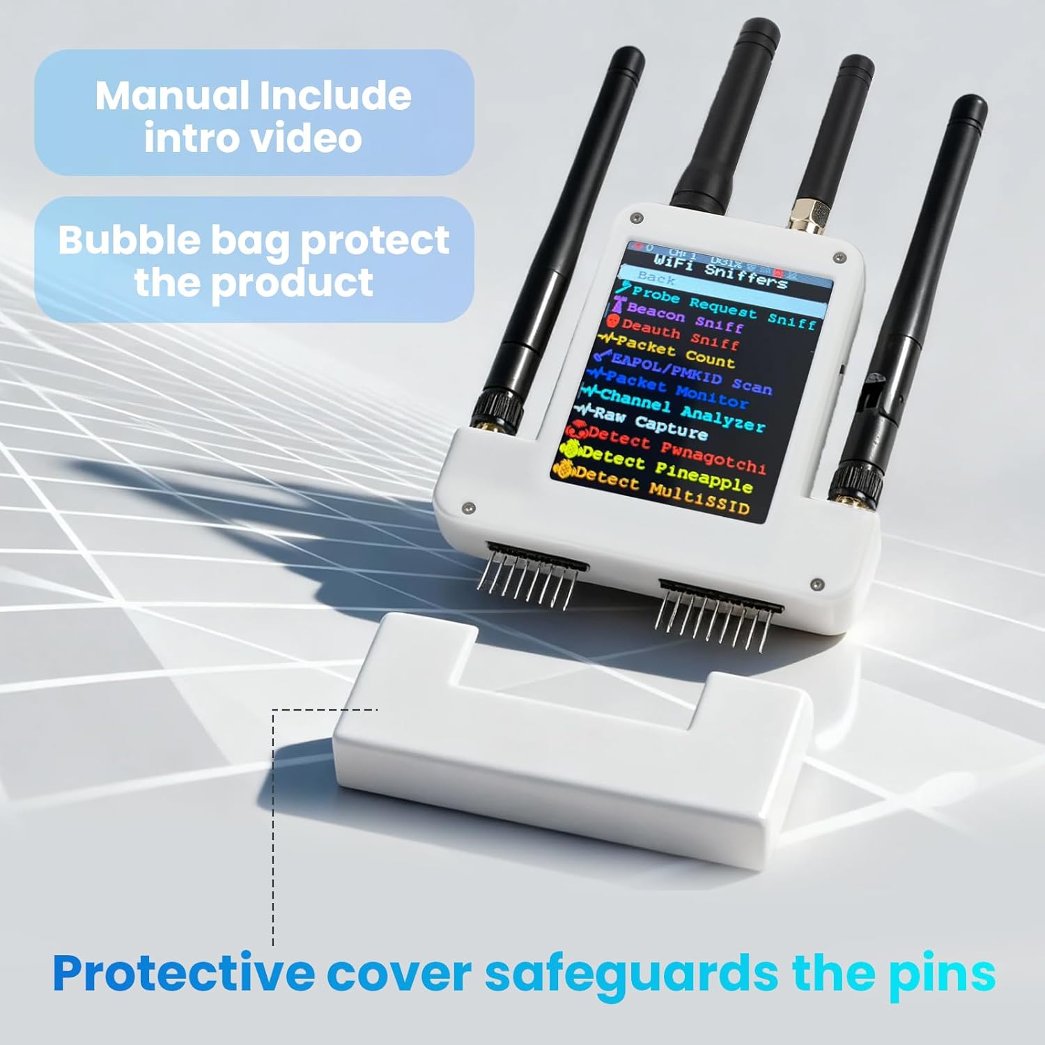 for External Module with Screen, ESP32 C5+433 M+ Module Development Board,for Accessories (White)