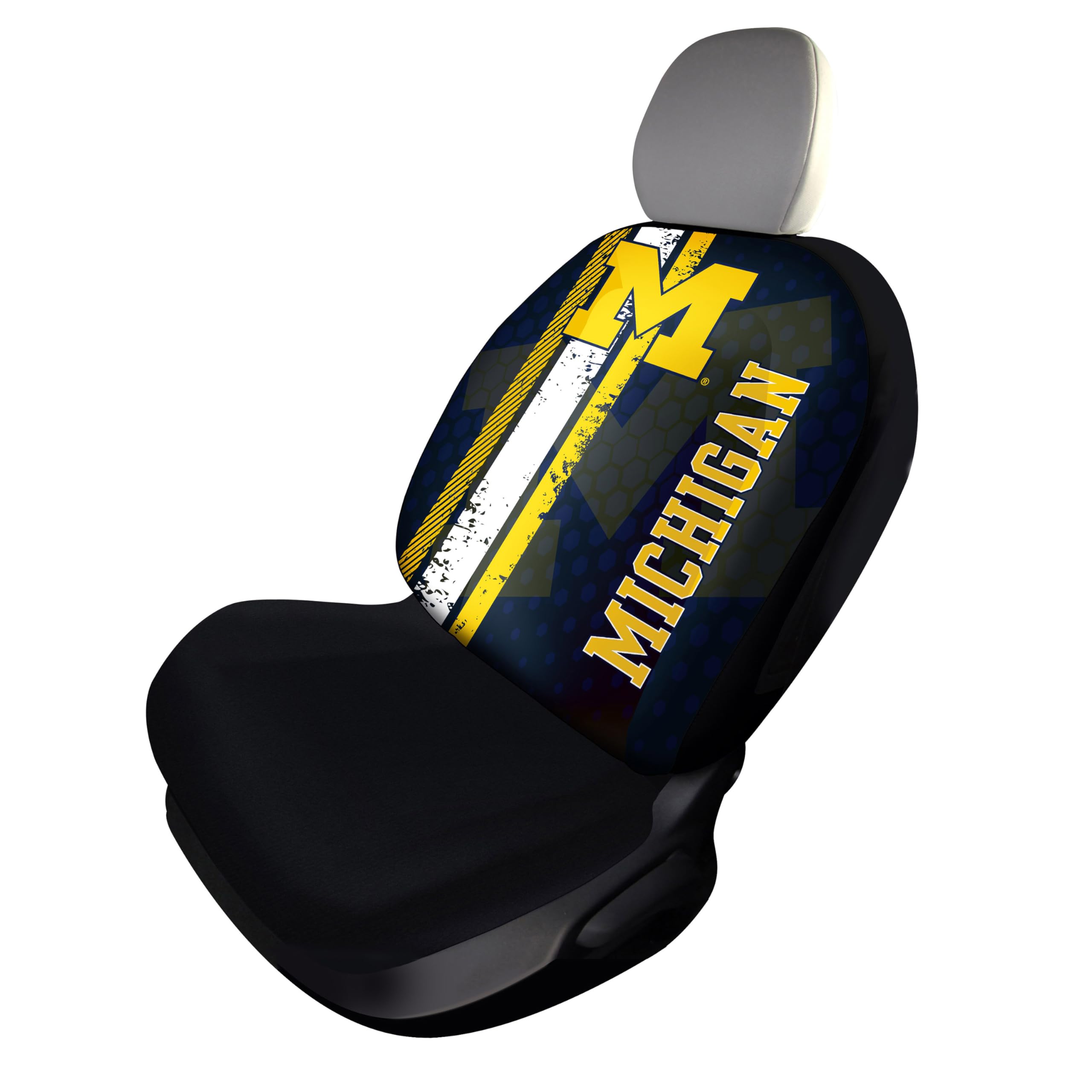 FANMATS University of Michigan SEATCOVERRALLY-Michigan Rally Seat Cover - Full Color Vivid Design - 1pc