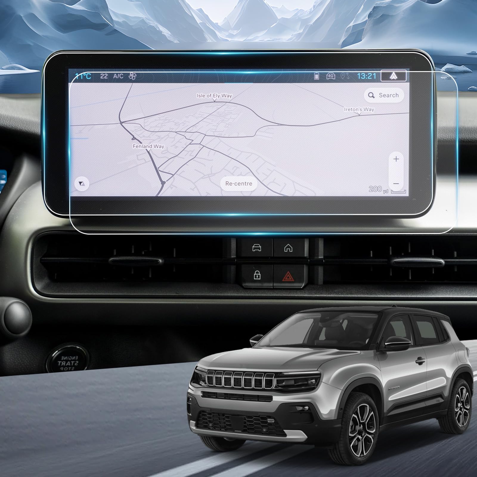 Pellicola Protettiva Per Jeep Avenger 2023-2025 - Schermo Navigazione E Cruscotto, 10.25 Pollici, 4 Pezzi