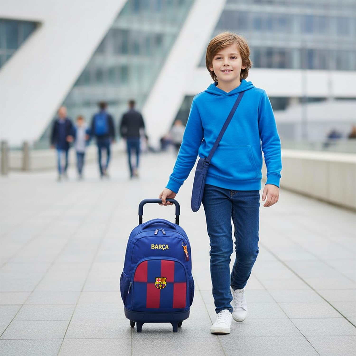 Safta FC Barcelona Rucksack, Unisex, verstellbare Griffe, leicht und bequem, ideal für Schule und Alltag, Barça-Rucksack, Unisex, Kinder
