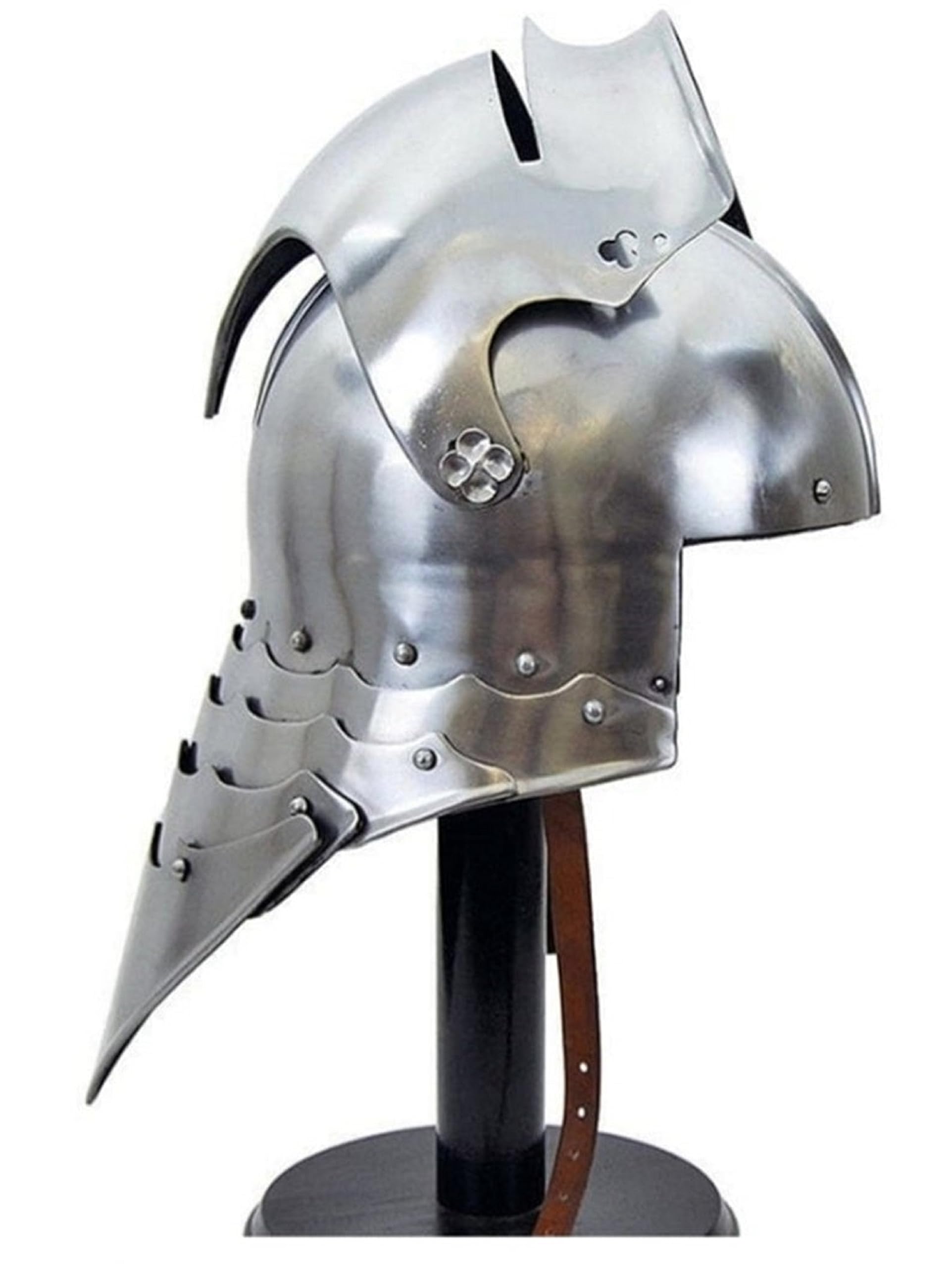 Medievale Tedesco Gotico Sallet Casco Visiera Sallet Casco Europeo Armatura Viso Chiudi Casco Acciaio LARP Guerriero cosplay casco Halloween