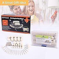 Vista 3 de 100 Ruedas de Pulido y Abrillantado para Kit de Pulido Dremel, Ruedas de Pulido para Accesorios de Herramientas Dremel, con Vástago de 1/8