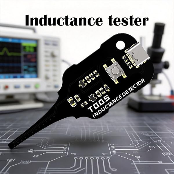 Testeur de capacitance Testeur de bobine de carte mèreDétecteur Portable Précis Appareil de Test pour Électricien Détecteur d'Inductance Pour Électronique Débutants Professionnels (Black-A,One Size) - 2