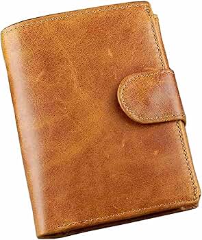 Cartera Cuero Rfid Hombre, Tarjetero Monedero Con Cremallera | Cuotas Sin Interés