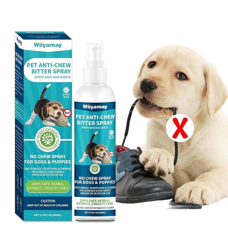 Repelente em Spray de Maçã Amarga para Cães Woyamay, Auxiliar de Adestramento, 200 mL