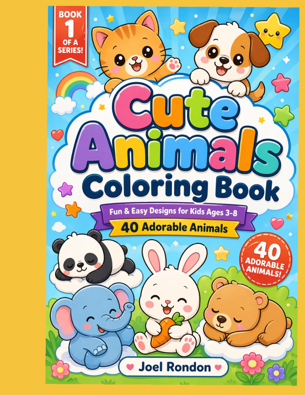 Cute Animals Coloring Book: Cute and simple animals to color