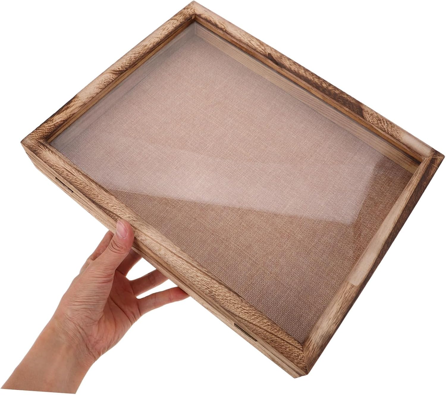 PRETYZOOM Wooden Hollow Photo Frame for Medal and Dried Flower Display Vintage Shadow Box for Photos and Keepsakes Elegant Wood Frame for Decor