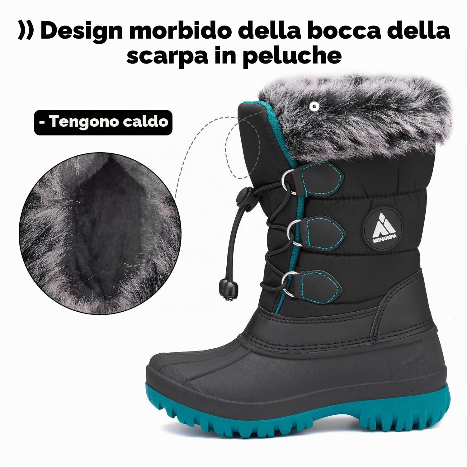 Mishansha Stivali da Neve Bambini | Fodera calda, Antiscivolo