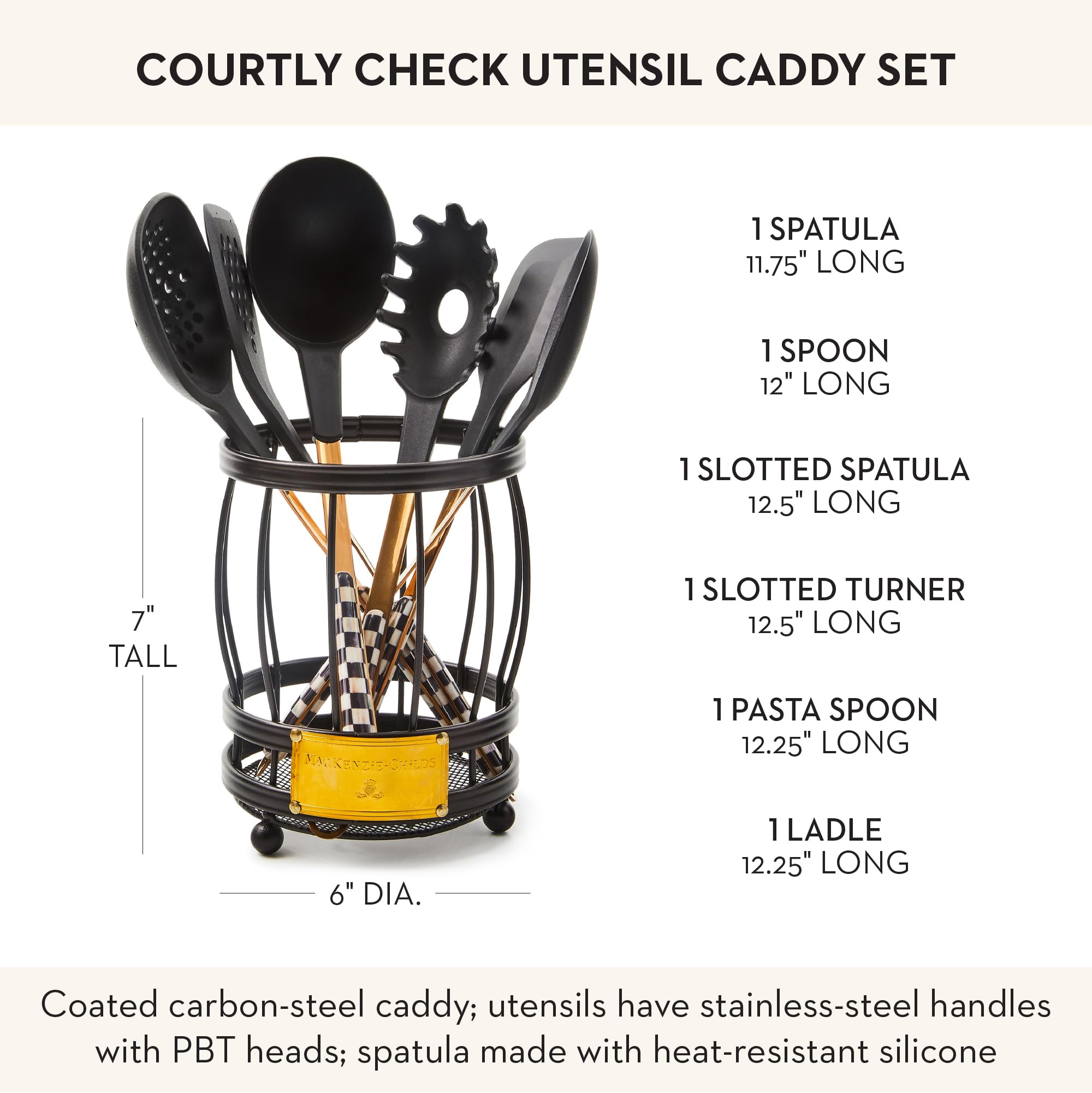 Amazon.com: MACKENZIE-CHILDS Utensil Caddy Set with Kitchen