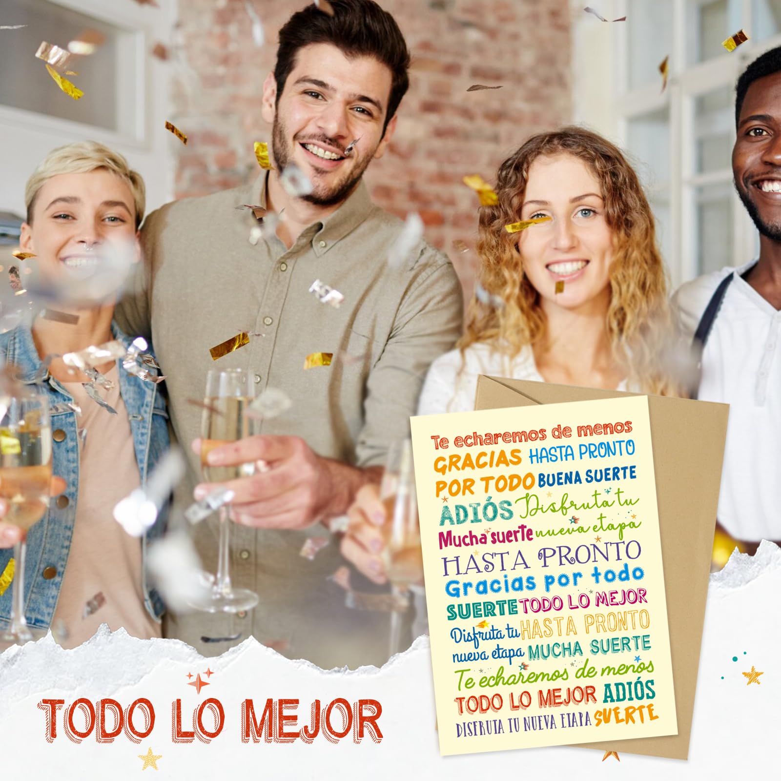 COLOFALLA Carte Départ Collègue 12x18c Cadeau Pour Départ Collègue De